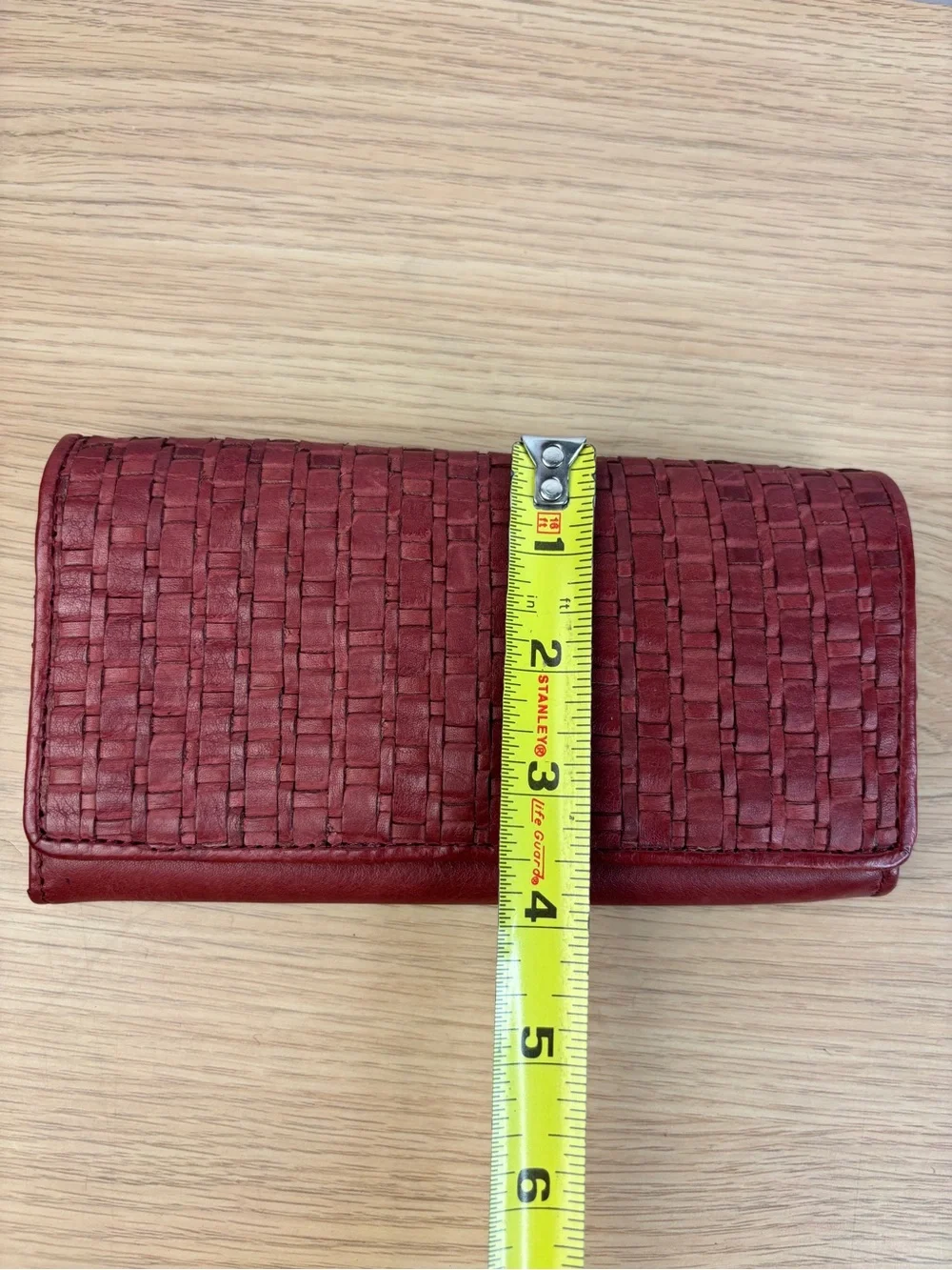 Vilenca‎ Holland Rich Red Basket Woven Leather Wallet “Vintage Leather” Collect.